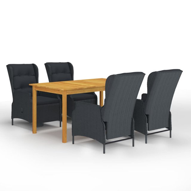 vidaXL Set de Salle à Manger 5 Pièces Gris Foncé
