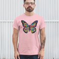 thumbnail image 3 of Tee Hunt Colorful Neon Butterfly T-Shirt Dean Russo Beautiful Nature Men's Tee, Light Pink, 4X-Large, 3 of 5