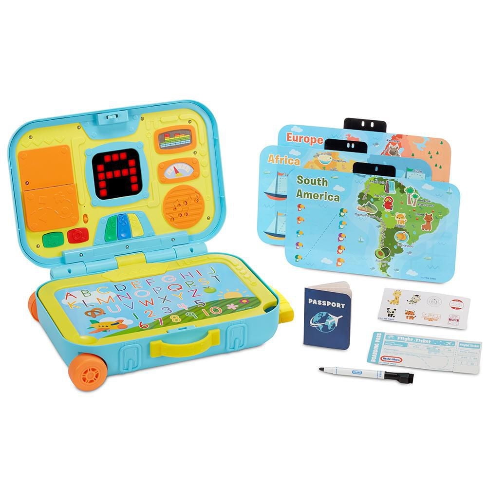 Valise d’activités éducatives Little TikesMD à faire rouler, écran ACL interactif avec musique, chansons, sons et expressions de voyage pour apprendre les lettres, les chiffres et les formes, et faire
