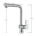 thumbnail image 3 of Brushed Nickel Kitchen Faucet, Cold Hot Water Mixer Crane Tap, Sprayer Stream Rotation Sink Tapware Wash For Kitchen Pull Out ,Versatile Features, 3 of 7
