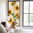 thumbnail image 2 of Retro Sunflower Privacy Window Film, Decorative Frosted Glass Window Film, Watercolor Letter Flowers Reusable Peel and Stick Static Cling for Home Bathroom Office Glass Door 23.6"x59", 2 of 8