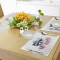 thumbnail image 4 of Ambesonne Funny Place Mats Set of 4, Retro Hipster Raccoon, Standard Size, Pink Blue, 4 of 6