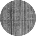 thumbnail image 1 of Ahgly Company Indoor Round Southwestern Gray Country Area Rugs, 6' Round, 1 of 4