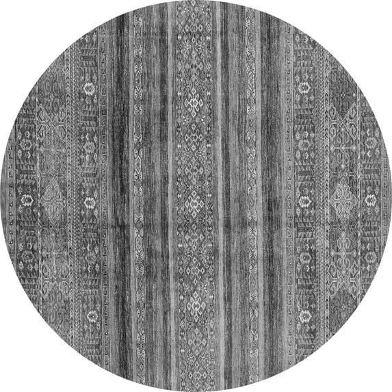Ahgly Company Indoor Round Southwestern Gray Country Area Rugs, 6' Round