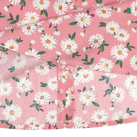 

PEASKJP Dresses for Girls 2023 Casual Children Girls Sleeveless A-Line Formal Floral Floral Boho Flutter Dress Fit Flare Floral Loose Maxi Dresses Pink 5 Years