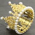 thumbnail image 3 of AYYUFE Cake Topper Eye-catching Realistic Looking Metal Vintage Royal Queen King Crown Cake Topper Hair Ornament for Home, 3 of 7