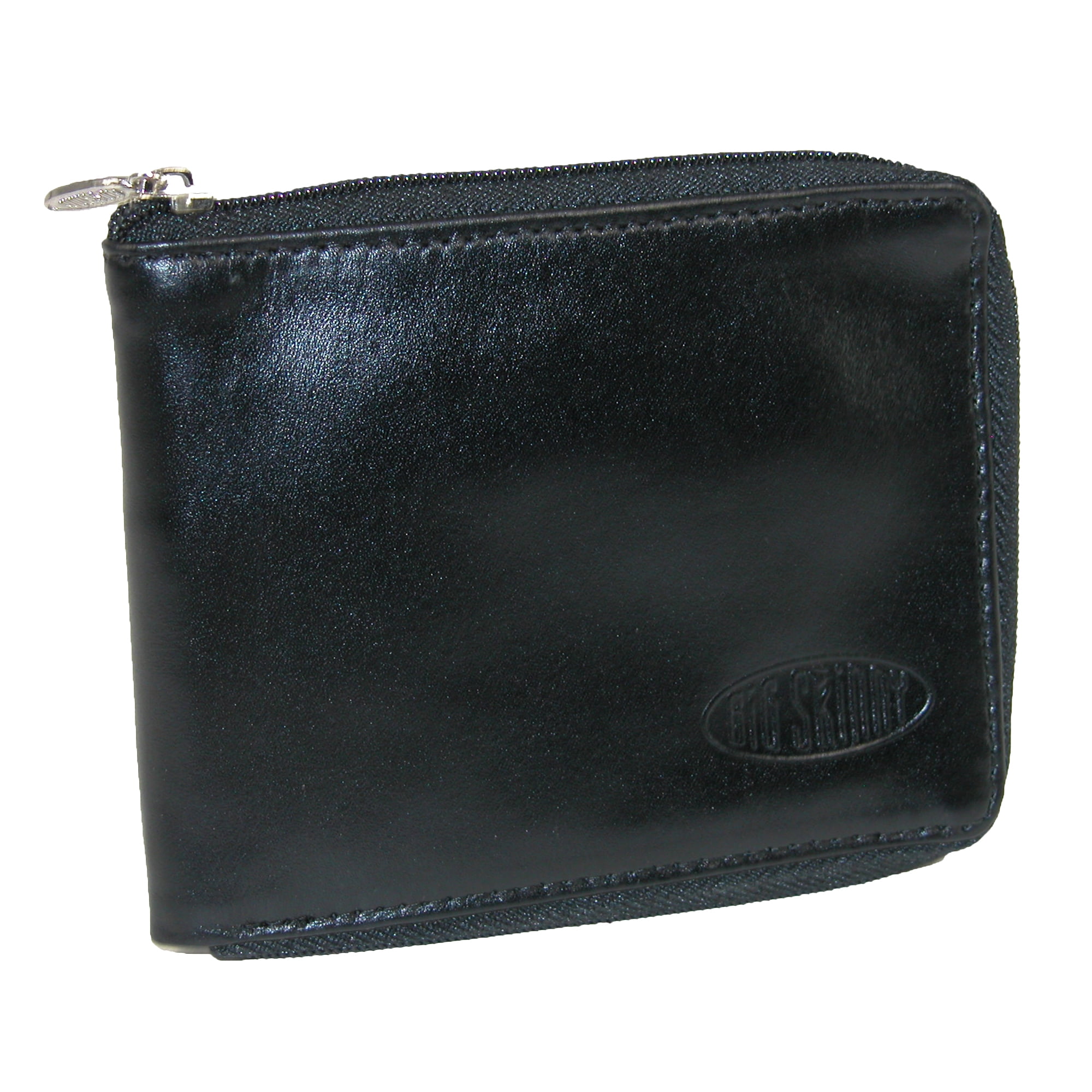 Mens Leather Slim ZipAround Wallet