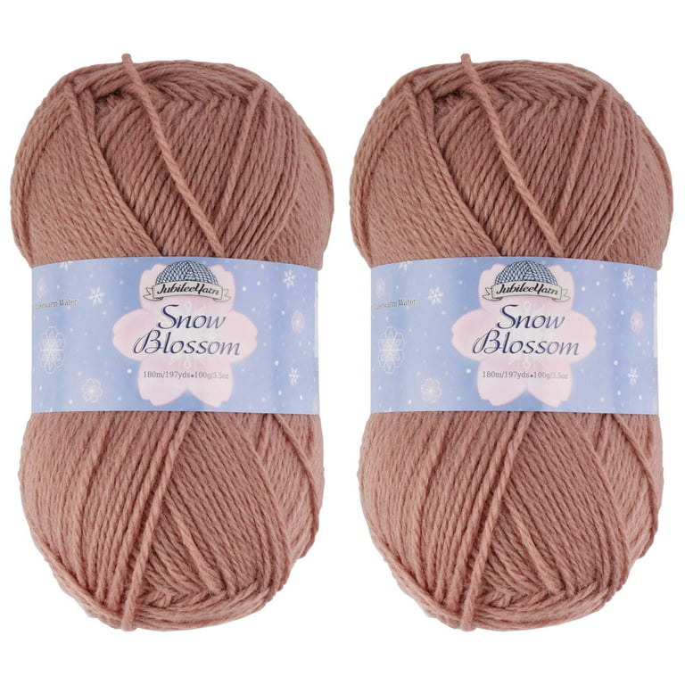 JubileeYarn Snow Blossom Yarn - Dk Weight Wool Yarn - 4 Skein Variety Package