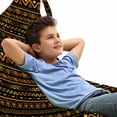 thumbnail image 1 of African Lounger Chair Bag, Chevron Zigzag Circles and Spirals Timeless Vintage Art Design Oriental Doodle, High Capacity Storage with Handle Container, Lounger Size, Multicolor, by Ambesonne, 1 of 5
