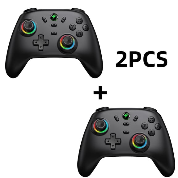 EUROA 2PCS Switch 2 Pro Controller for Switch 2/Switch/Switch Lite/OLED, Programmable, Turbo&Vibration