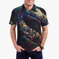 thumbnail image 2 of Salouo Colorful Patterned Snake for Men's Short Sleeve Polo Shirts,Polo Shirts for Men Performance Short Sleeve Golf Shirt Athletic Casual Collared T-Shirt-3X-Large, 2 of 8