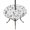 White, variant on Round Outdoor Tablecloth with Umbrella Hole and Zipper, Grey Spring Floral Tablecloth with Elastic Waterproof, Flowers Botanical Elegant Pastoral Patio Table Covers for 36" - 44" Picnic Pool Tables
