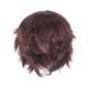 thumbnail image 4 of Peluca de cosplay básica de moda resistente al calor, peluca de disfraz de anime con púas, peluca corta completa Marron oscuro, 4 of 9
