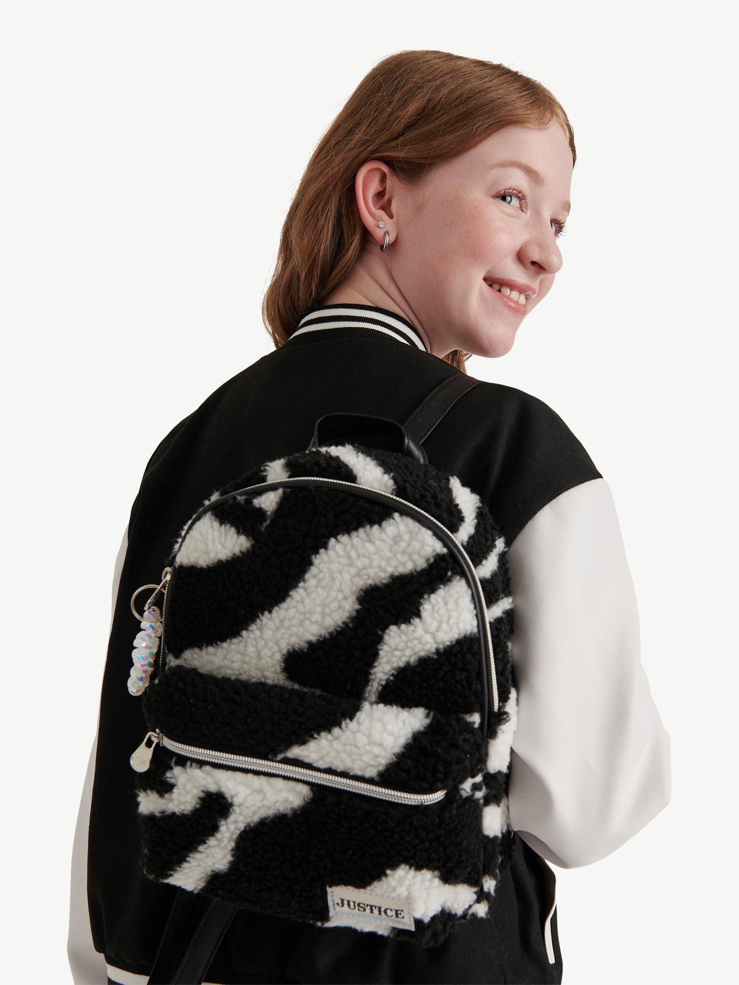Justice Tween's Zebra Mini Backpack, Zebra Print