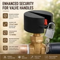 thumbnail image 3 of KuKeDi Outdoor Faucet Lock with Key, Water Spigot Lock Cover with Padlock, Metal Hose Bib Lock for Outdoor Valve Protection, Black, 3 of 7