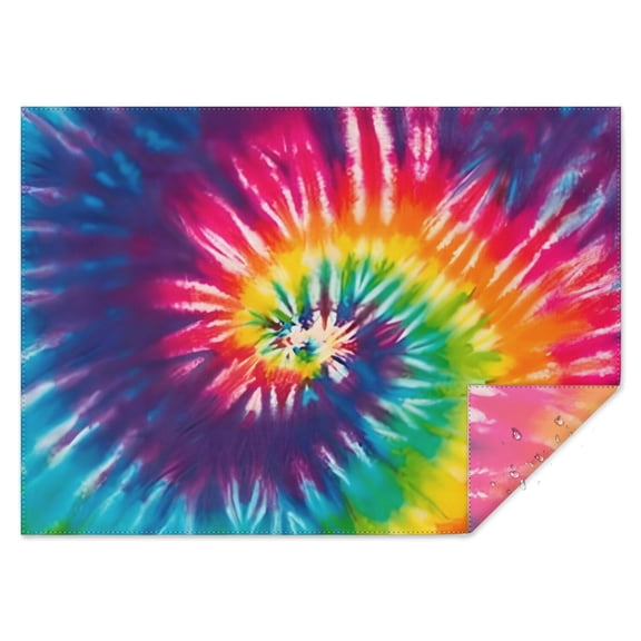 Colorful Tie Dye Pattern Rectangle Tablecloth 60"x84",Waterproof Polyester Rectangle Table Cloth, Wipeable Spillproof Polyester Tablecloth for Dining, Camping, Indoor and Outdoor