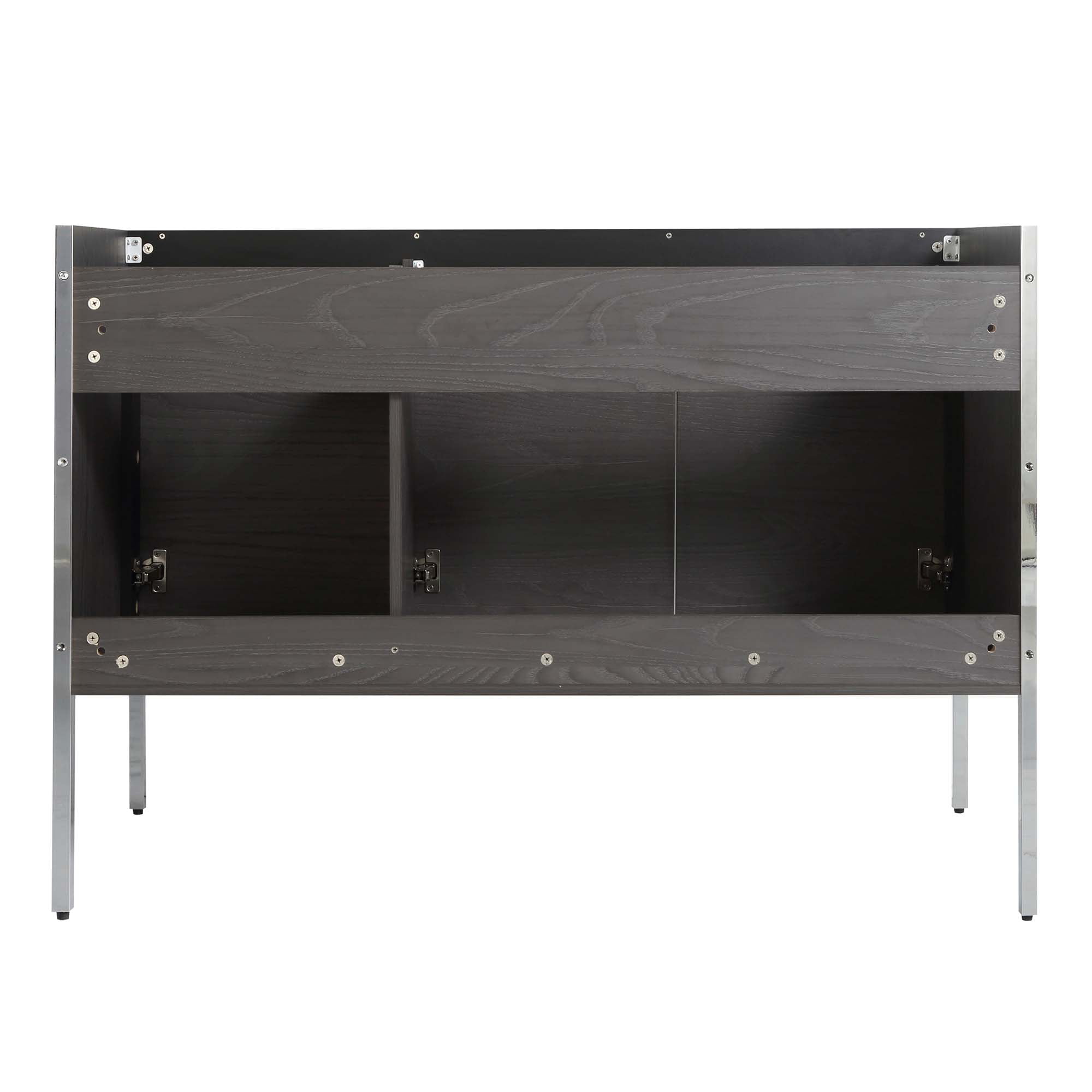 Fine Fixtures Oakville 48 in. W x 18 in. D x 33 in. H Bathroom Vanity in Black Coal Oak with White Ceramic Sink - Chrome hardware
