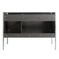 thumbnail image 5 of Fine Fixtures Oakville 48 in. W x 18 in. D x 33 in. H Bathroom Vanity in Black Coal Oak with White Ceramic Sink - Chrome hardware, 5 of 7