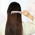 thumbnail image 5 of 1pc Women Comfortable Wide Tooth Comb for Curly Thick Wavy Dry Wet Hair Pink PP, 5 of 6