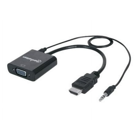 Manhattan HDMI to VGA Converter with Audio, Black