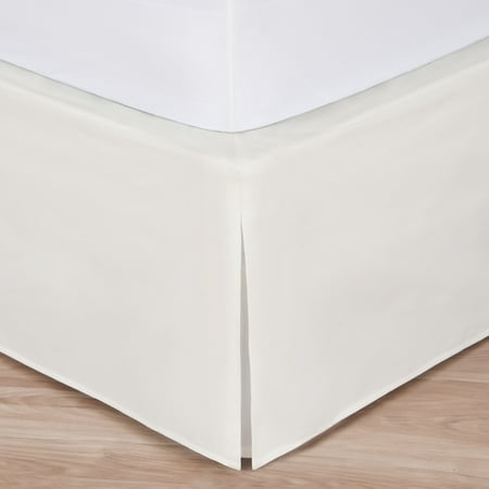 Ivory Full 26' Drop - King Size Ivory Luxury Hotel Bed Skirt: Tailored Pleat, 14