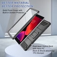 thumbnail image 3 of Soke Case for iPad 9th/8th/7th Generation 10.2-Inch (2021/2020/2019 Release), with Built-in Screen Protector and Kickstand, Rugged Full Body Protective Cover for Apple iPad 10.2 Inch - Black, 3 of 7