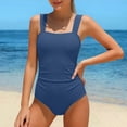 thumbnail image 2 of PRfgtbd Girls One Piece Swimsuit Square Neck Adjustable Strap Padded Swimwear Solid Color Classic Fit Bathing Suits For Teens Girl Swimsuits Summer Beachwear 15-16 Years, 2 of 5