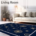 thumbnail image 2 of ODIKA 6'x9' Machine Washable Non-Slip Area Rug, Mystical Constellation Circular Floor High Traffic Rug, Blue, 667567, 2 of 7