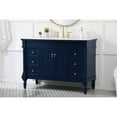 thumbnail image 2 of Elegant Decor Lexington 48" Solid Wood Single Bathroom Vanity in Blue, 2 of 8