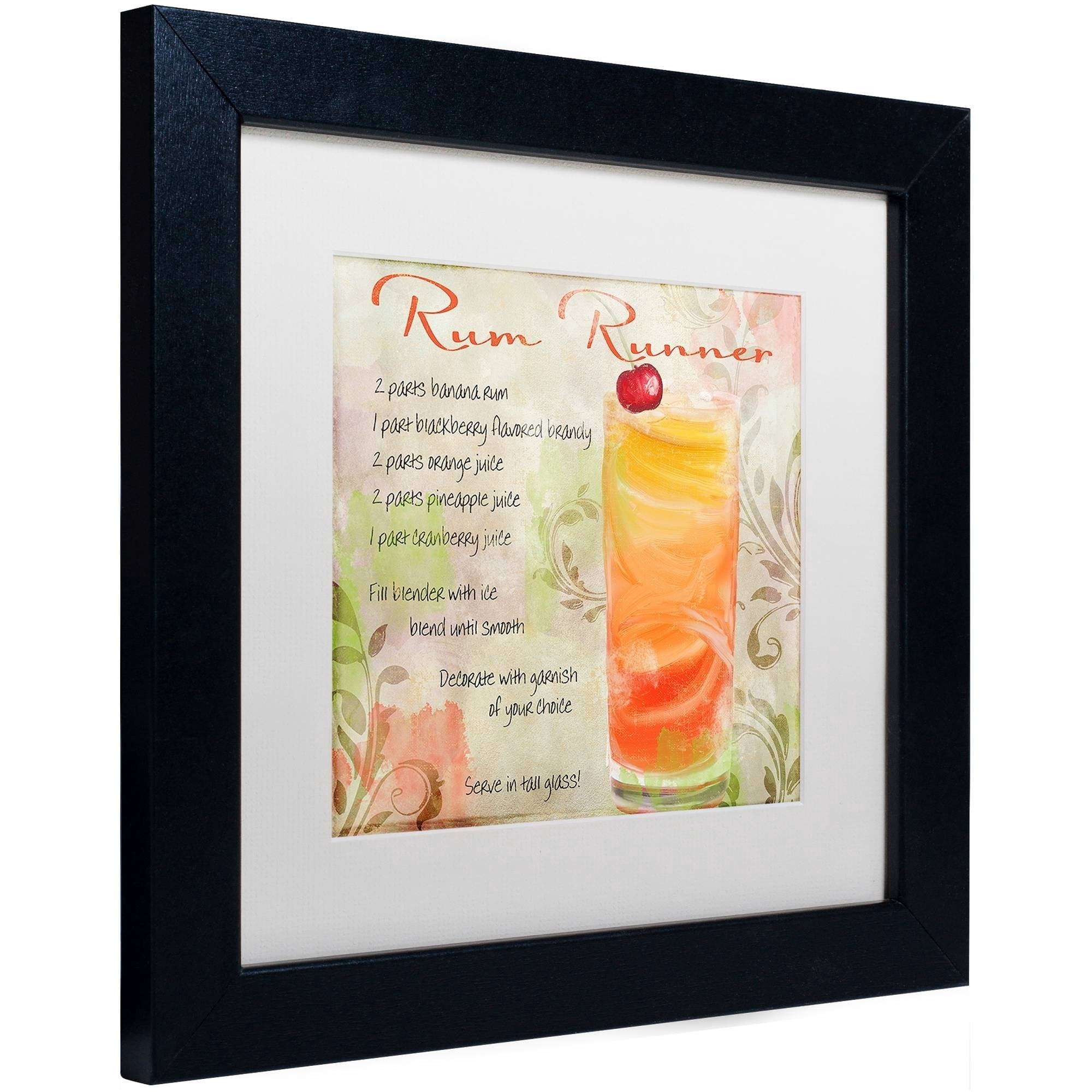 Trademark Fine Art "Cocktail Quartet III" Canvas Art by Color Bakery White Matte, Black Frame