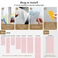 thumbnail image 6 of Pink Striped Window Privacy Film, Modern Simple Farmhouse Beige Vintage Static Cling UV Sun Blocking Heat Control Window Tint Day and Night, Non-Adhesive One Way Windows Privacy Cover 17.7''x78.7'', 6 of 7