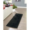 thumbnail image 1 of Unique Loom 3126284 2 Pi 6 Po x 10 Pi Tapis Solide Shag Runner&44; Noir de Jais, 1 of 2