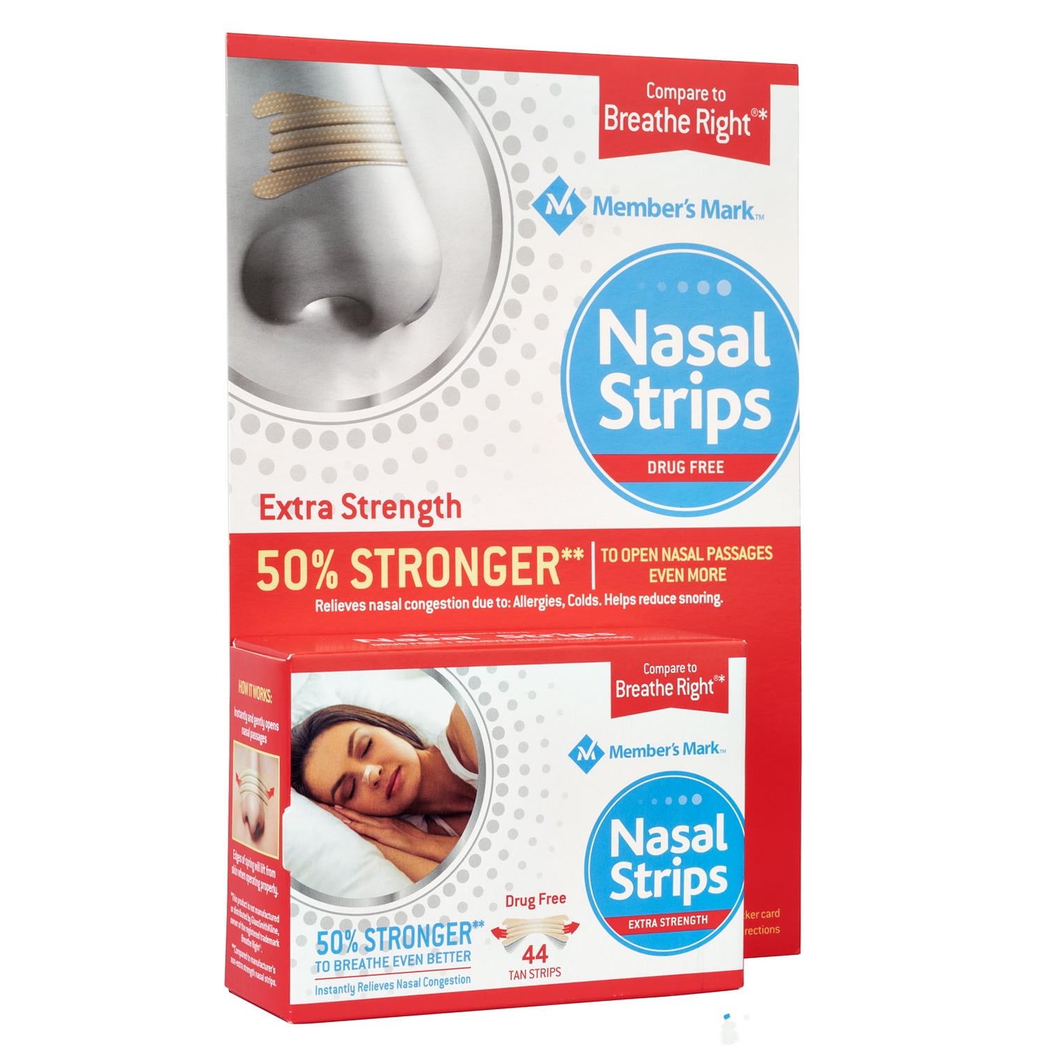 Extra Strength Nasal Strips, Tan (44 ct.)