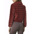 thumbnail image 3 of INSPIRE CHIC Women's Faux Fur Turn Down Collar Open Front Cropped Fluffy Jacket XS Burgundy, 3 of 6