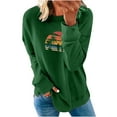 thumbnail image 2 of 2023 Mode Femme Chandail en Molleton 50 % de Réduction Liquidation Mode Femme Décontractée Imprimée Col Rond Blouse Manches Longues T-Shirt Pull Tops, 2 of 6