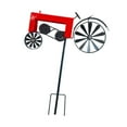 thumbnail image 5 of figatia Garden Tractor Windmill Ornament Iron Art Sculpture Vintage Tractor Wind Garden Stake for Home Yard Indoor Patio Path red, 5 of 8