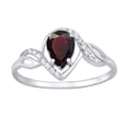 thumbnail image 2 of Pear Shape Natural Red Garnet January Birthstone Jewelry 925 Sterling Silver Ring, 2 of 2