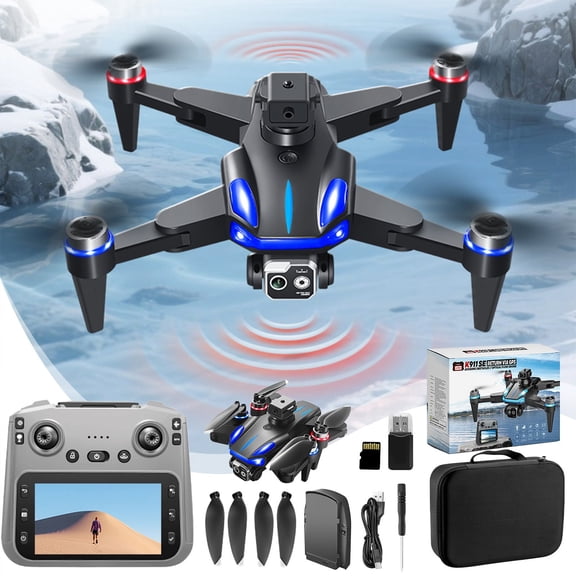 Drone with Camera for Kids and Adults, 4.5-Inch Screen Remote Control with GPS, Dual HD Cameras, Long Flight Time, Wide Control Range^