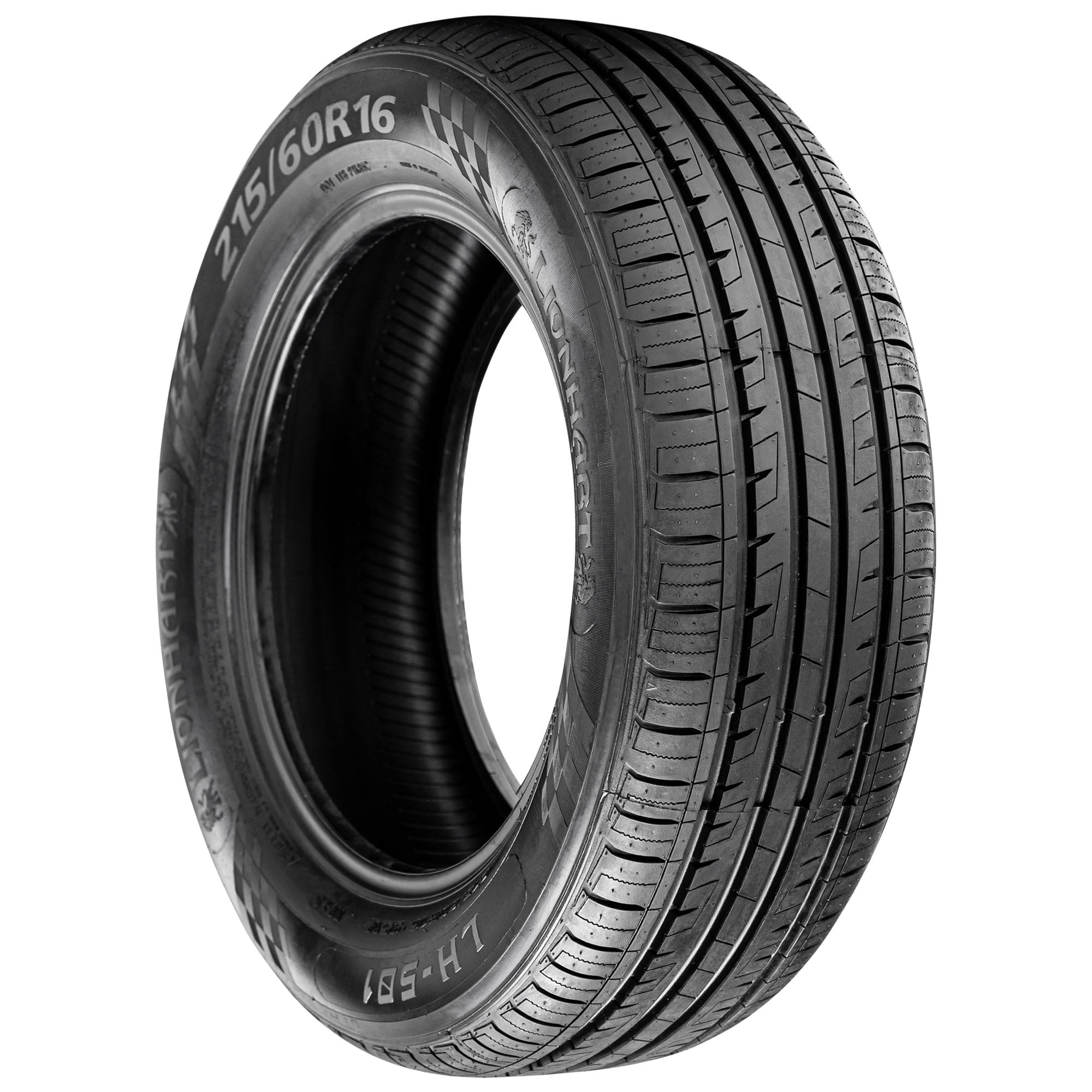 225/55R16 Lionhart LH-501 99W XL Black Wall Tire