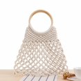 thumbnail image 3 of de Ganchilo Tejido de Punto de con Manija forma forma forma Vintaje para , Viaje, Blanco Sunnimix Ahueque hacia fuera los bolsos de paja, 3 of 5
