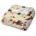 thumbnail image 2 of Dachshund Dog Star Fun Blanket, Soft Blankets Flannel Bed Throw Cozy Lightweight Plush Gifts for Kids Boys Girls Women Men Sofa Couch Bedroom Living Rooms Warm All Season, Home Decor, Small 50"x40", 2 of 6