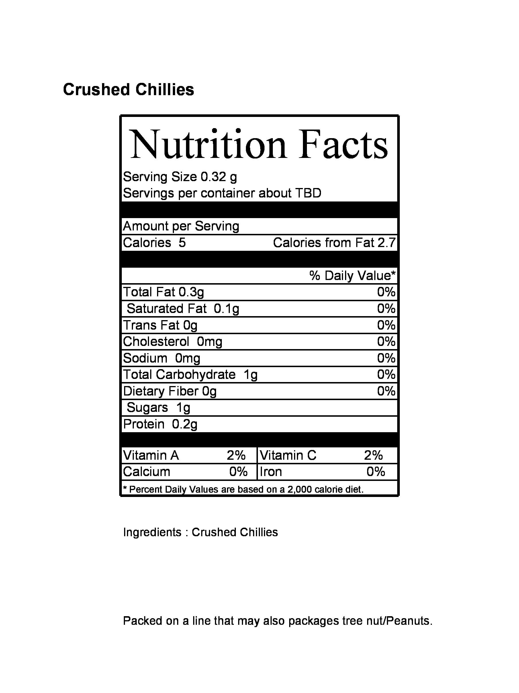 Crushed Chilis by Its Delish, 4.75 oz. Medium Jar