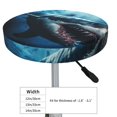 thumbnail image 4 of KLL 3D Realistic Shark Round Bar Chair Cushion Cover 13 inch ,Bar Stool Protector with Elastic, Soft Washable, 4 of 6