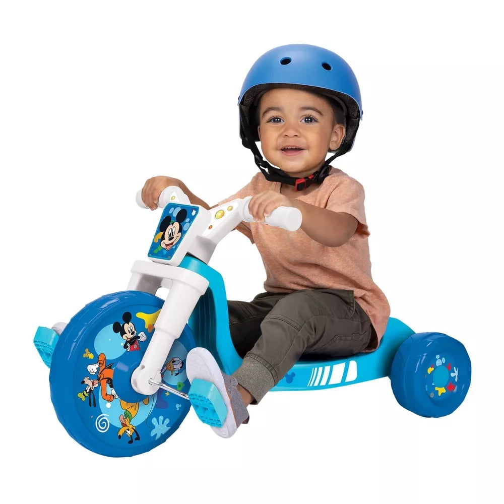 Fly Wheel Mickey Mouse Junior Cruiser Tricycle with 10 inch Front Wheel Child 2 to 4 Years