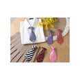 thumbnail image 6 of INSPIRE CHIC Cute Uniform Tie Pre-tied Striped Short Ties for Women School Casual Red White One Size, 6 of 6