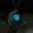 Light Blue, variant on Initial Necklaces for Women Moon Pendant Necklace Great Gift for Women Glow Luminous Hollow With Ball Night