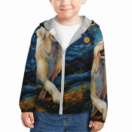 

Lukts Vintage Starry Sky Labrador A Print Children s Long-Sleeved Sun Protection Clothing Hooded Sweatshirts for Boys and Girls Outdoor Sports-2 Years