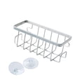 thumbnail image 2 of Soporte para esponja de cuenco, soporte de succión para fregadero de cocina, estante de secado de lavabo de metal Plata, 2 of 9