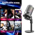 thumbnail image 2 of USB Condenser Microphone for PC Gaming Color Lights Mute Button For Live singing Recording, 2 of 17