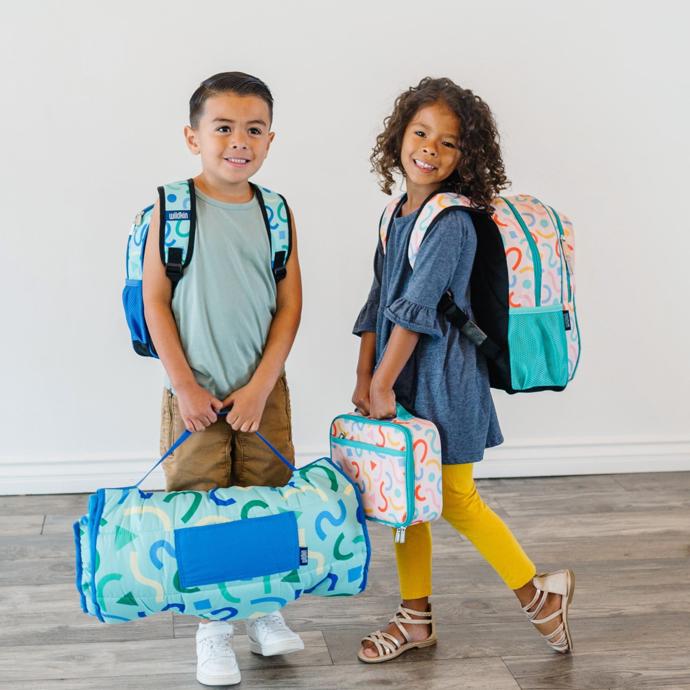 Wildkin Kids 15 Inch School and Travel Backpack for Boys and Girls (Confetti Peach)